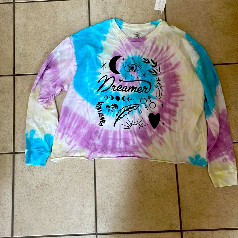 Cropped tyedye pura vida size L